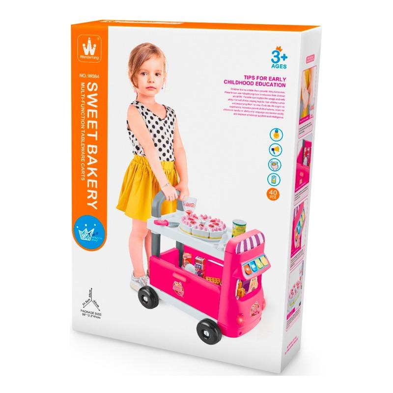 مجموعة لعب عربة الحلويات - 40 قطعة