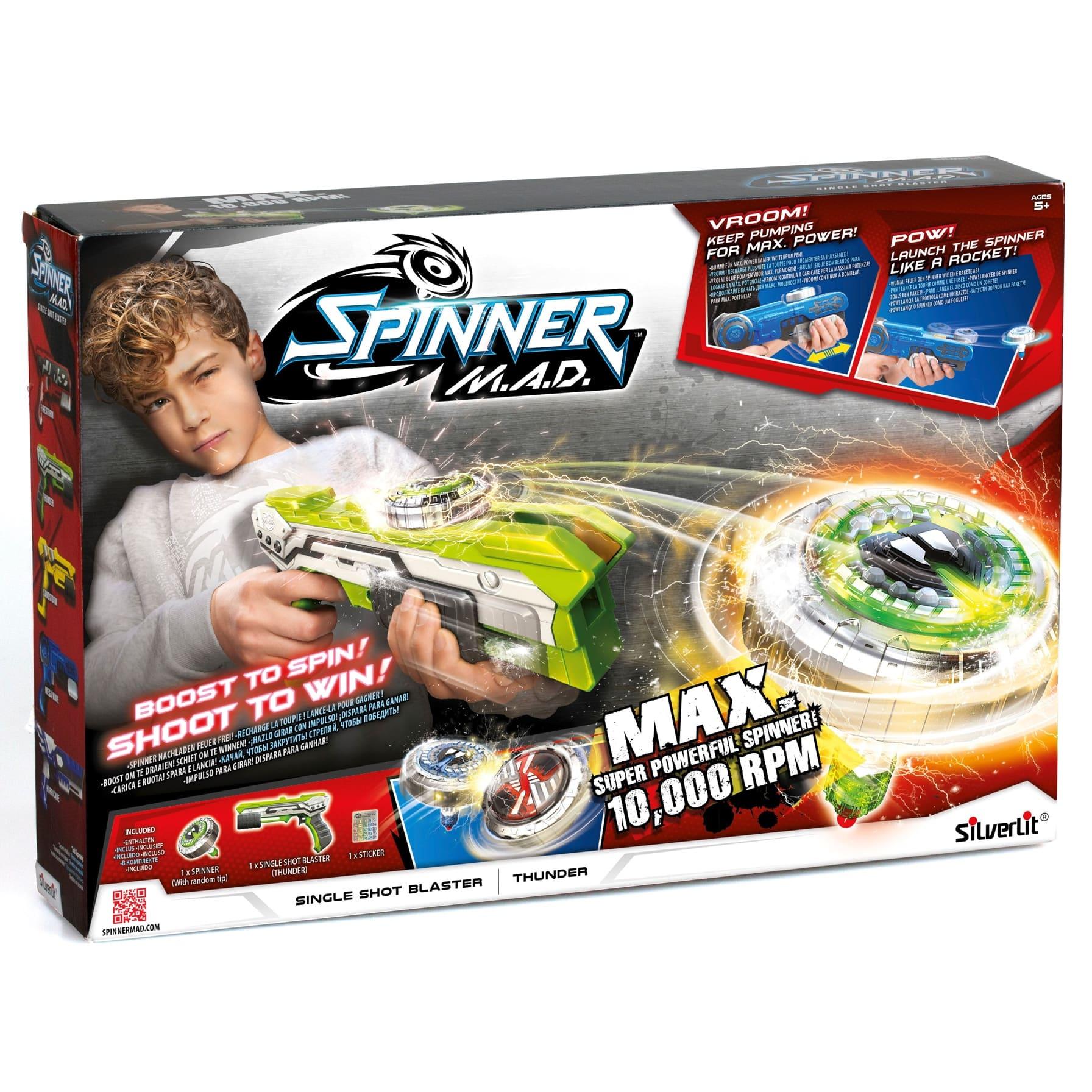 Spinner M.A.D. Single Shot Thunder Blaster - Green