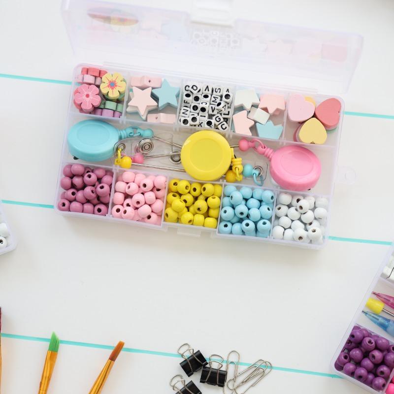3 ID Holders with Wooden Beads & Creative Shapes Kit