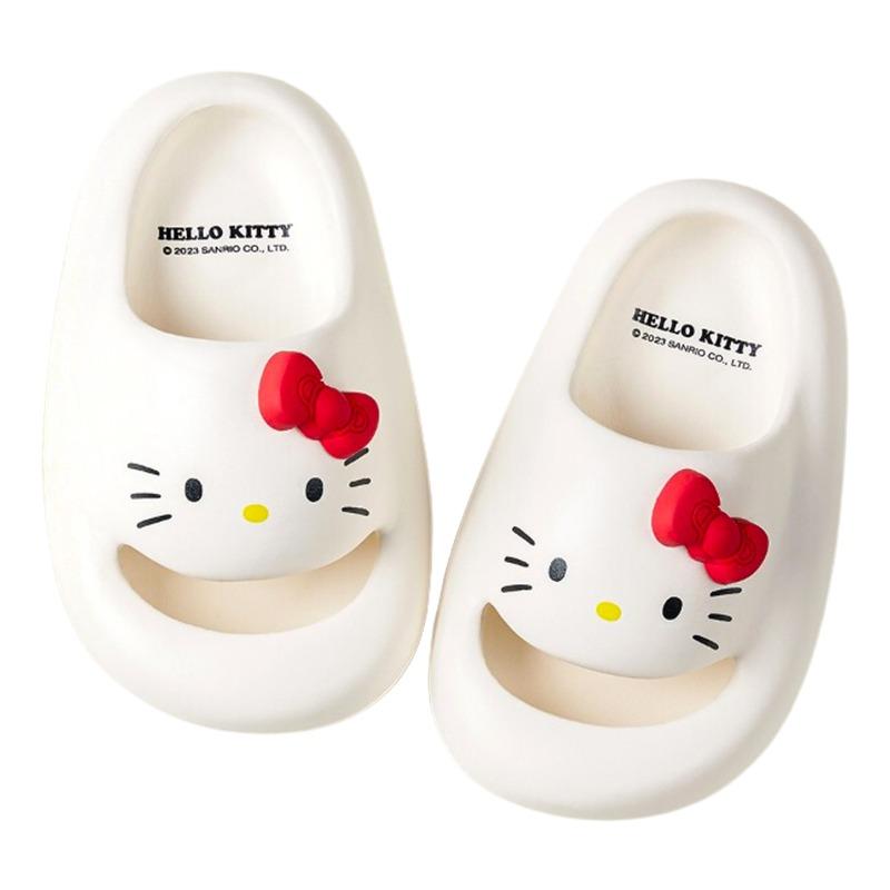 Cheerful Mario Hello Kitty Slipper White Colors