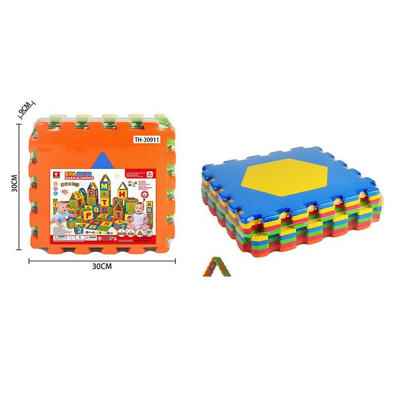 إيفا - حصيرة البازل الأرضية بتصميم الأشكال الهندسية - 9 قطع