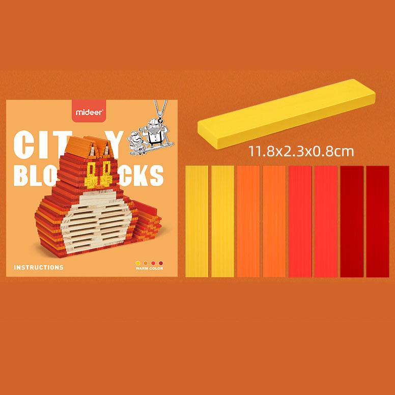 Mideer City Blocks Warm Colors