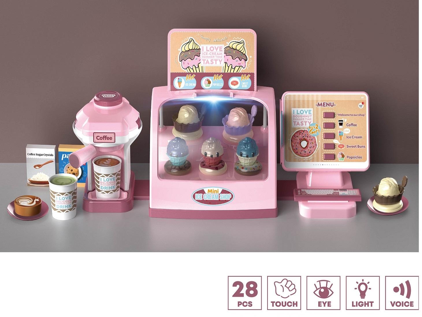 مجموعة لعب بلاي هاوس متجر آيس كريم - 28 قطعة