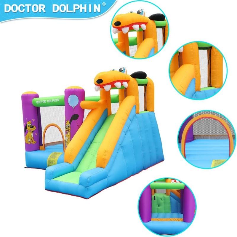 Doctor Dolphin Inflatable Bounce Castle with Puppy Slide