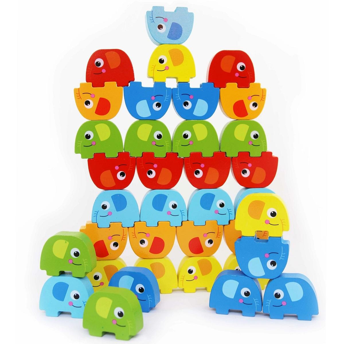 Tooky Toy Elephant Stacking Game - 46 Pcs