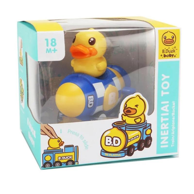 بي دك بيبي - لعبة الضغط على البطة بتصميم صاروخ - أزرق