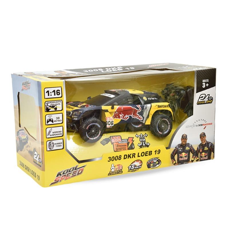 Peugeot 3008 DKR Loeb 19 RC Car – Red Bull Yellow/Black (1:16 Scale)