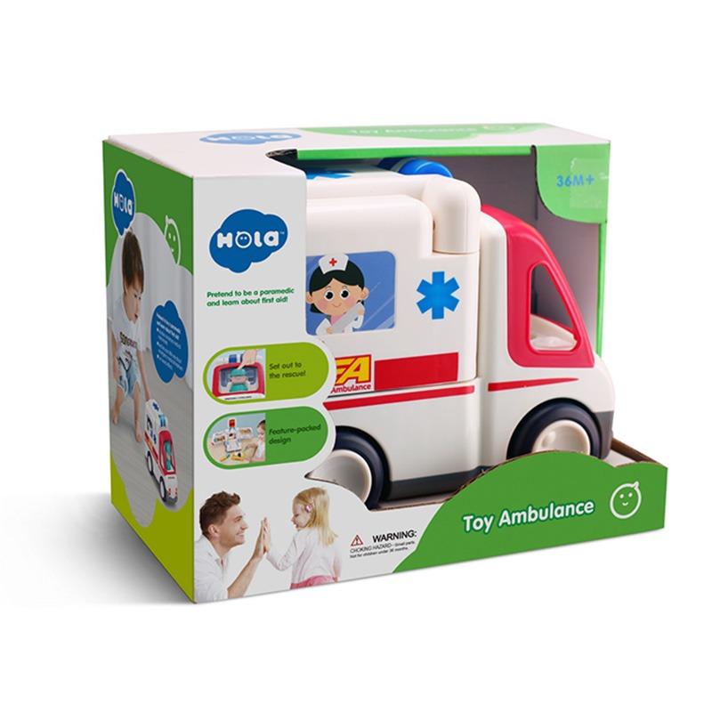 هولا - سيارة إسعاف مع أضواء وأصوات وأدوات طبية