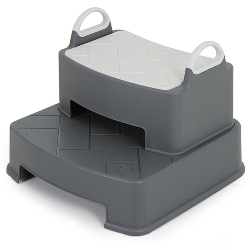IFam Herringbone Handle Step Stool Dark Grey