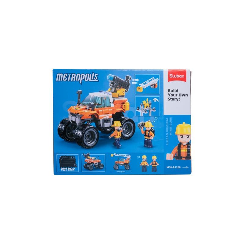 Sluban Rescue Fire Truck Pull-Back Building Set 272 Pieces