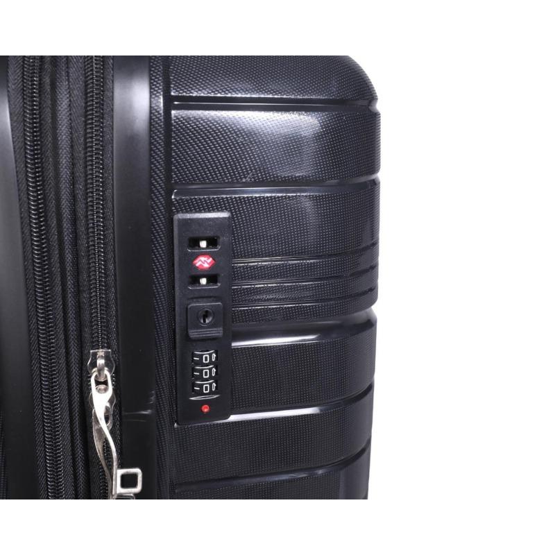 Travel Trolley Bag 3 Pcs Set Black
