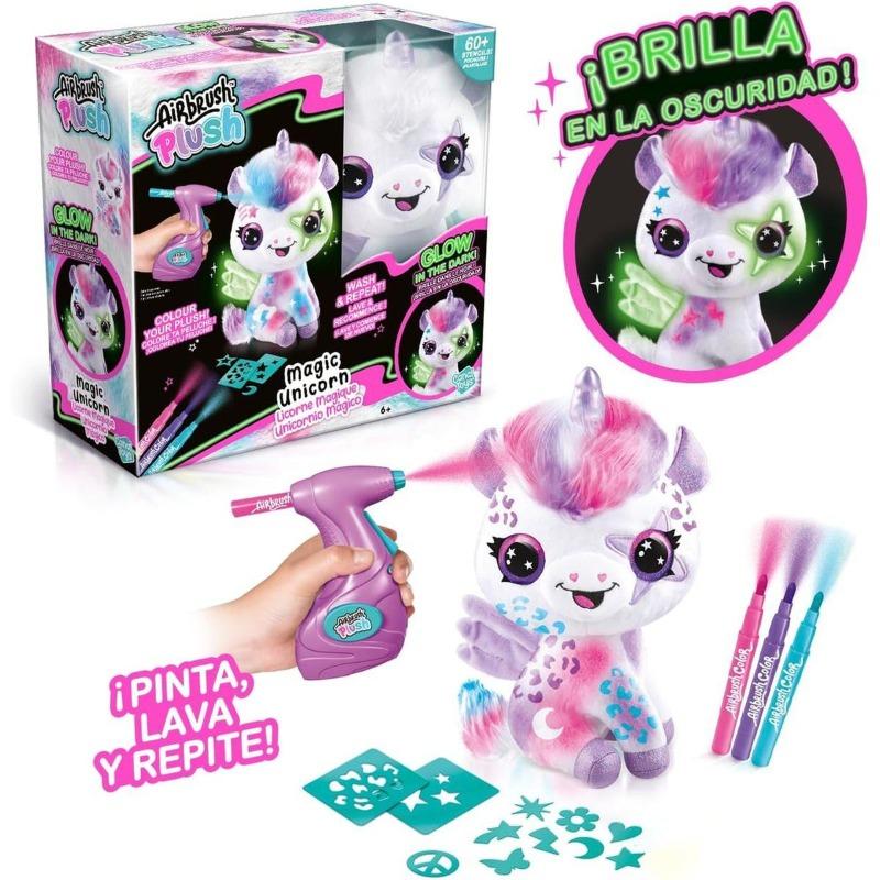 Canal Toys Airbrush Plush - Glow In The Dark Magic Unicorn
