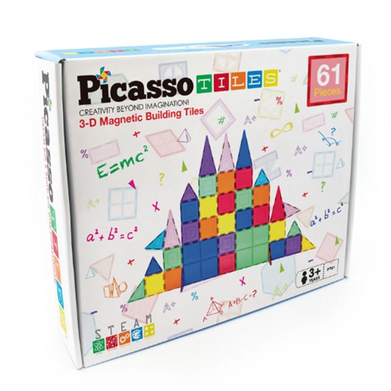 PicassoTiles Magnetic Building Set - 61 Piece