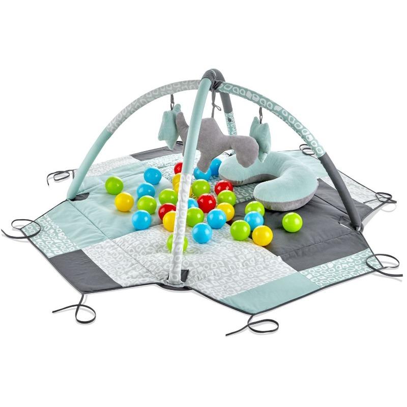 بيبي جيم - حصيرة اللعب والأنشطة مع الكرات لون أخضر
