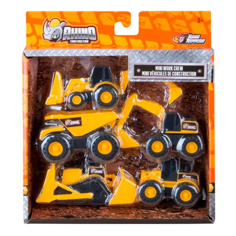 Nikko – Rhino Construction, Mini Work Crew 5-Pack