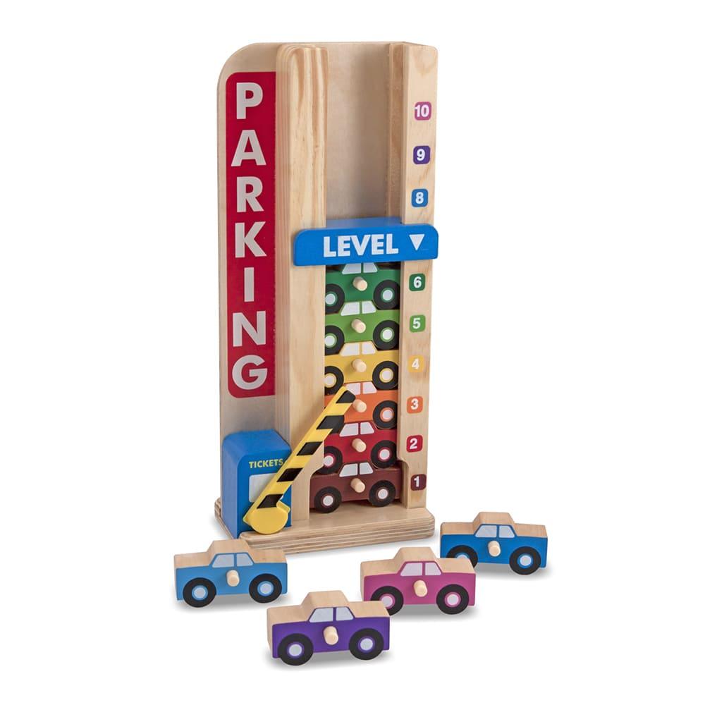 Melissa And Doug Wooden Stack And Count Parking Garage