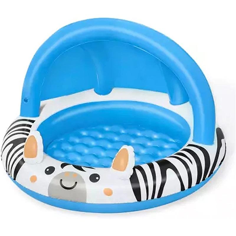 Bestway Safari Baby Pool with Canopy 97cm x 66cm -Zebra