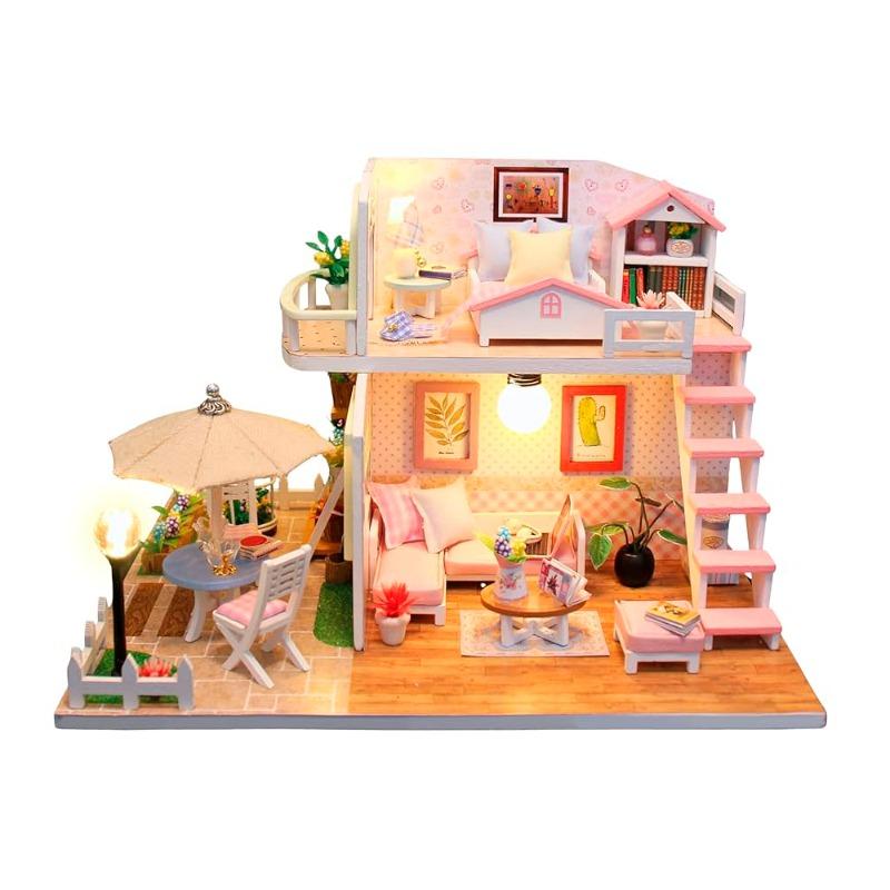 Mini Luminous Wooden Dollhouse