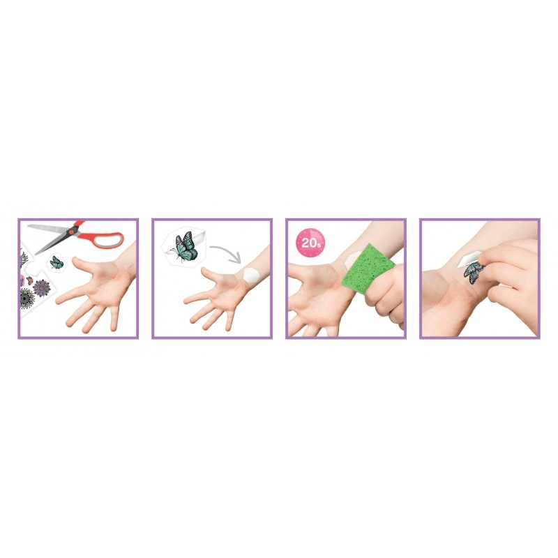 Buki Removable Tattoo 75 Pieces Colors Glitter