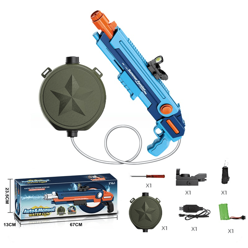 لعبه مسدس مياه ضغط عالي يدوي وأوتوماتيكي متكامل