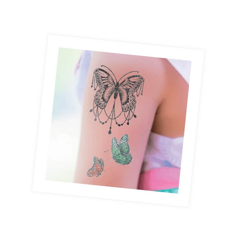 Buki Removable Tattoo 75 Pieces Colors Glitter