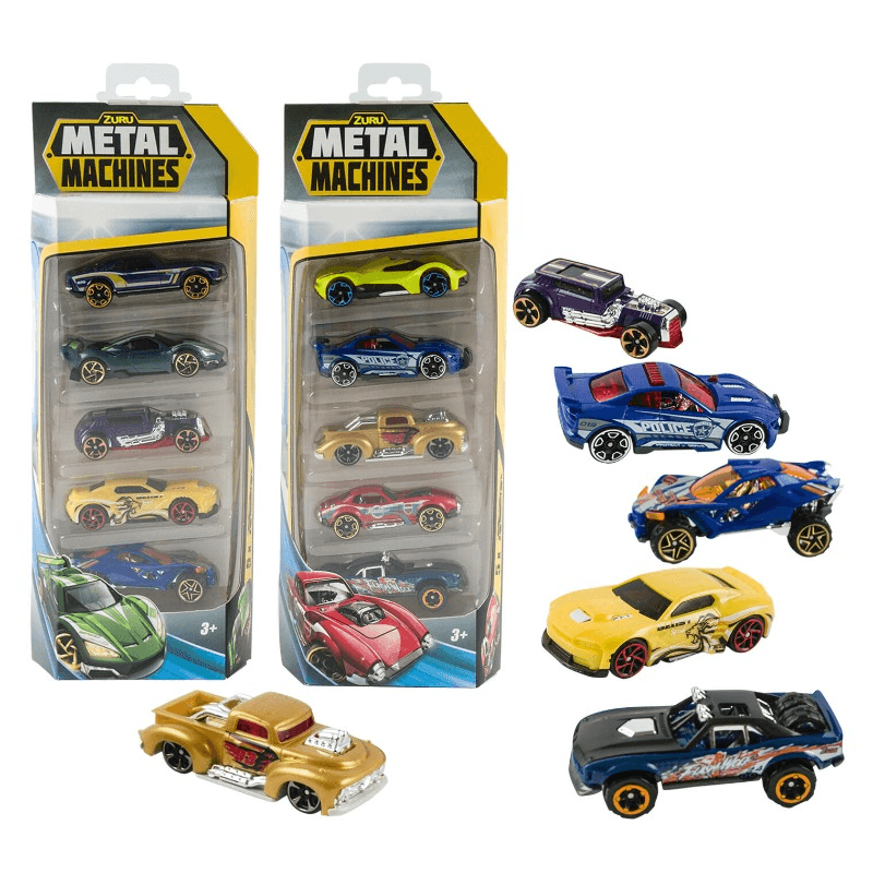 Metal Machine Cars Set 5 Pcs - Multi Shapes