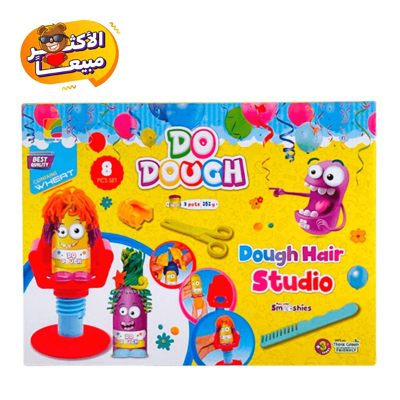 دو دو - مجموعة لعب صلصال ستوديو تصميم الشعر - 8 قطع