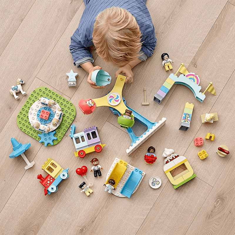 LEGO Duplo Amusement Park Fairground with Train Building Set 10956