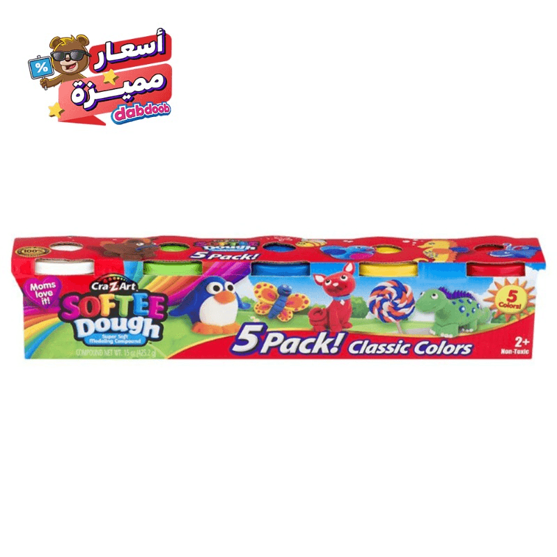 Cra-Z-Art Softee Dough - 5 Color Pack