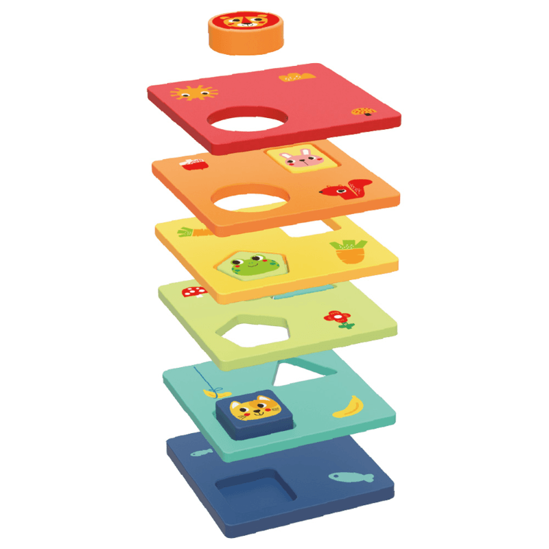 Tooky Toy Wooden Shapes Logic Game