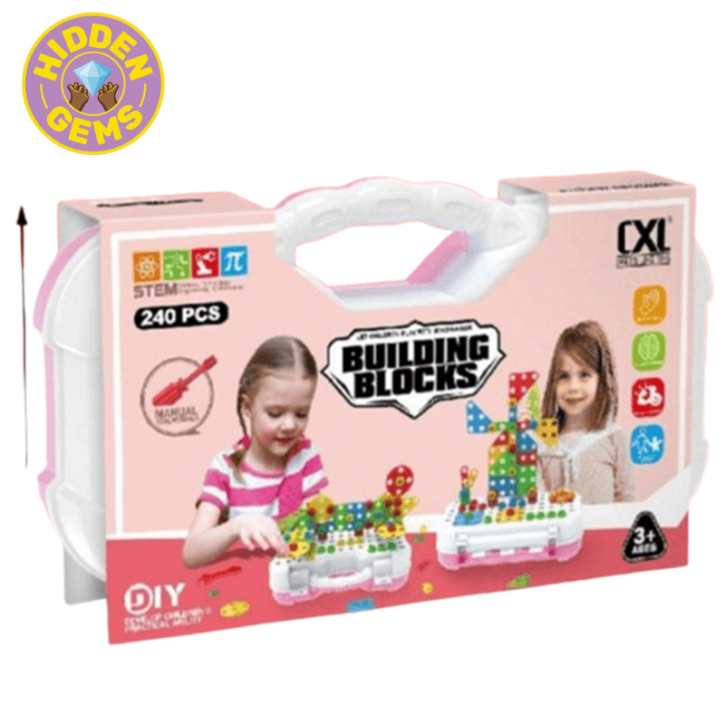 Joker Bricks DIY Toolbox (240 Pieces) - Educational Building Kit for Kids