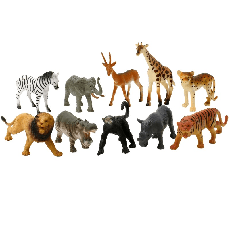 Wenno Wild Animals Playset - 10 Pcs