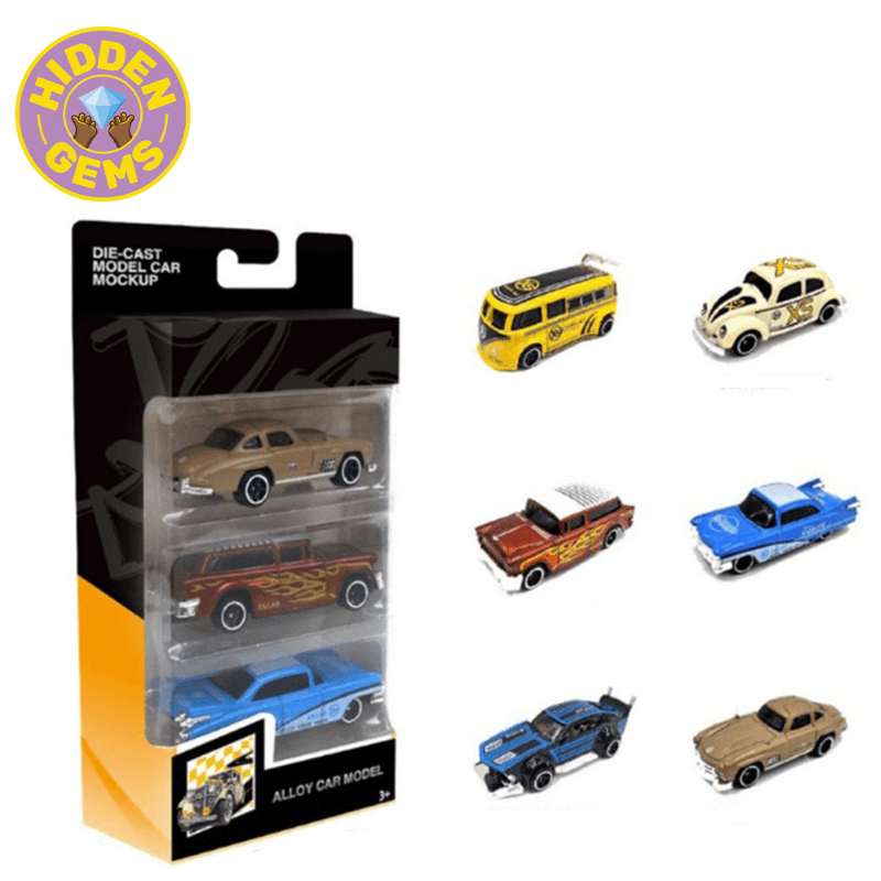 1:64 Die Cast Car Set - 3 Pieces Boxed - Assorted