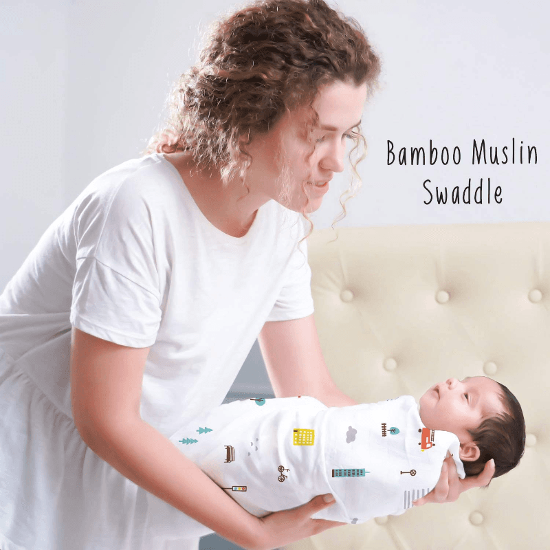 رابيتات - قماط الخيزران الناعمة بتصميم أضواء المدينة