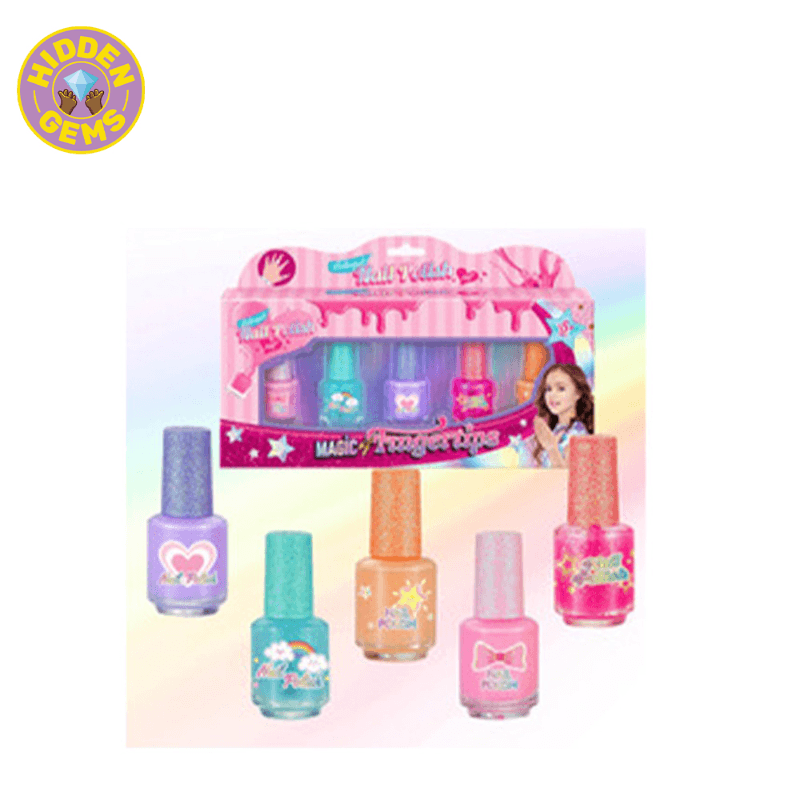 طقم طلاء أظافر الأطفال المرح بالألوان السحرية
