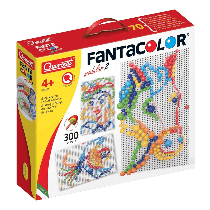 Quercetti Fanta Color Mosaic Compact Set - 300 Pin