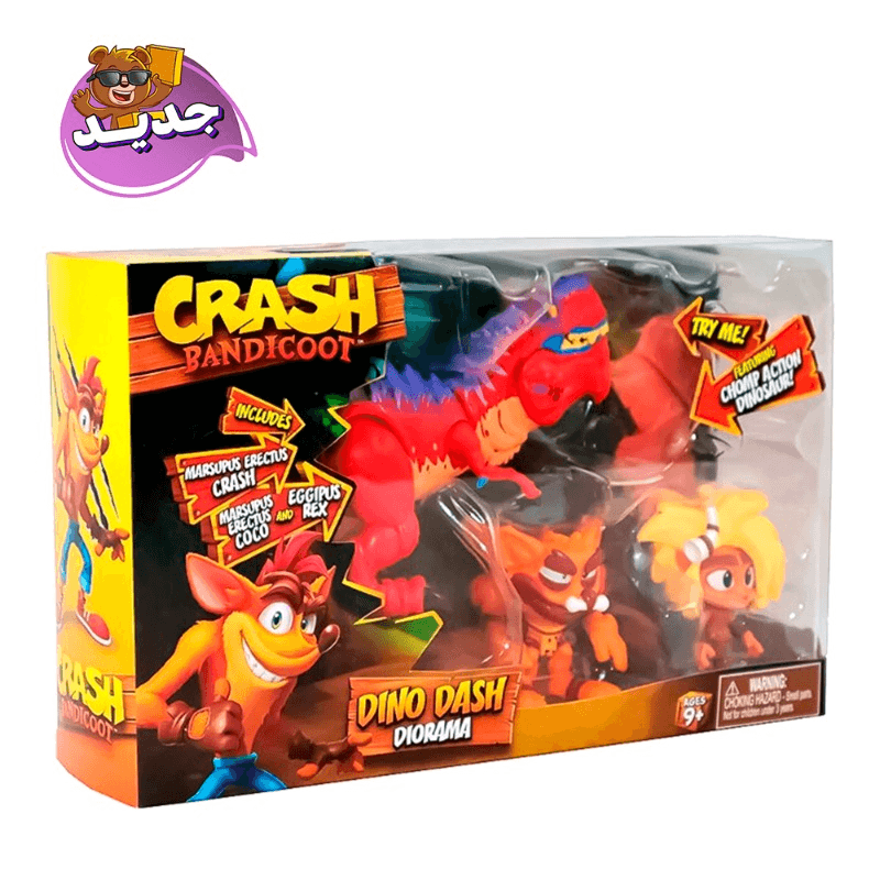 Crash Bandicoot Dino Dash Diorama Figurine Playset