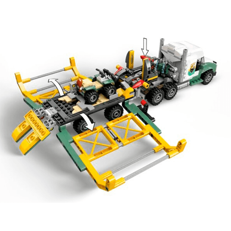 ليجو جوراسيك - مجموعة بناء مهمات الديناصورات ألوصورس ترانسبورت تراك 76966