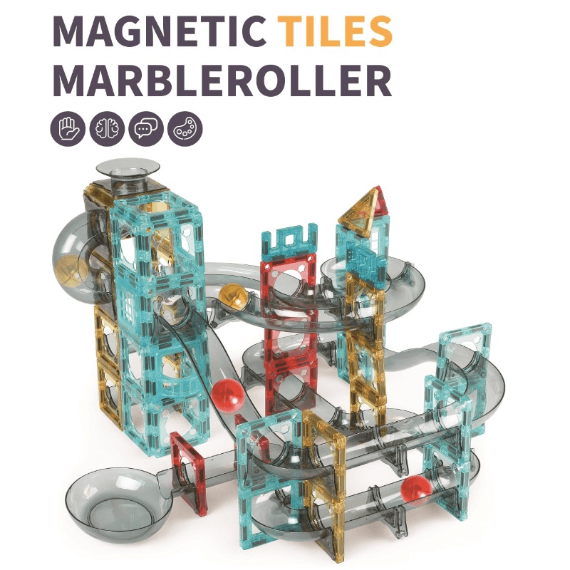 Magnetic Tiles Marble Roller - 100 Pcs