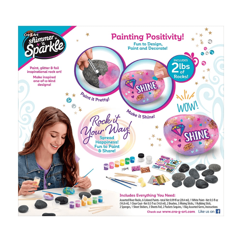 Cra-Z-Art Shimmer N Sparkle Inspirational Rock Art Kit