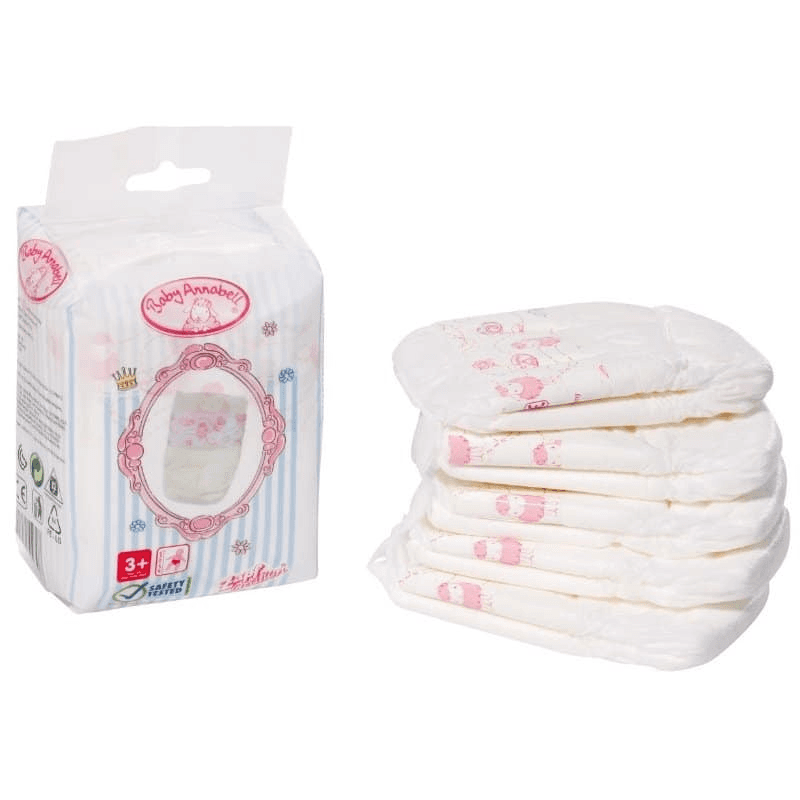 Baby Annabell Baby Doll Nappies - Pack of 5
