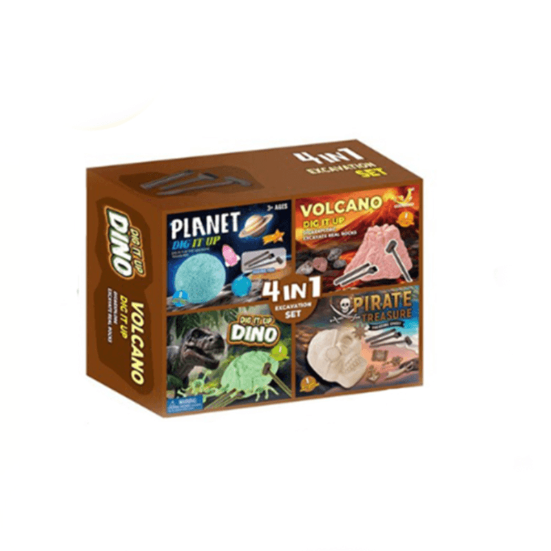 9-in -1 Archaeological Marine Dinosaur Fossil Graffiti DIY TOYS Portable Gift Box Set