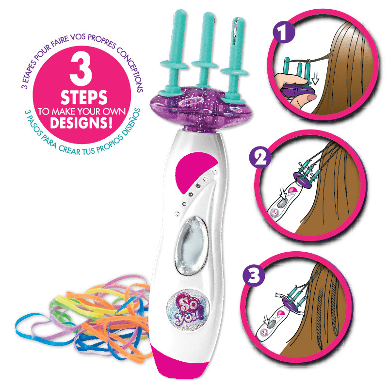 تاسيا - أداة تصفيف الشعر مع ربطات التزيين