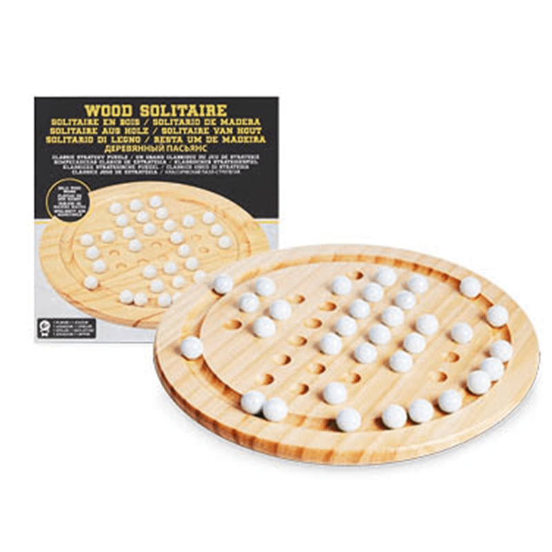 لعبة لوح سوليتير الخشبية الكلاسيكية