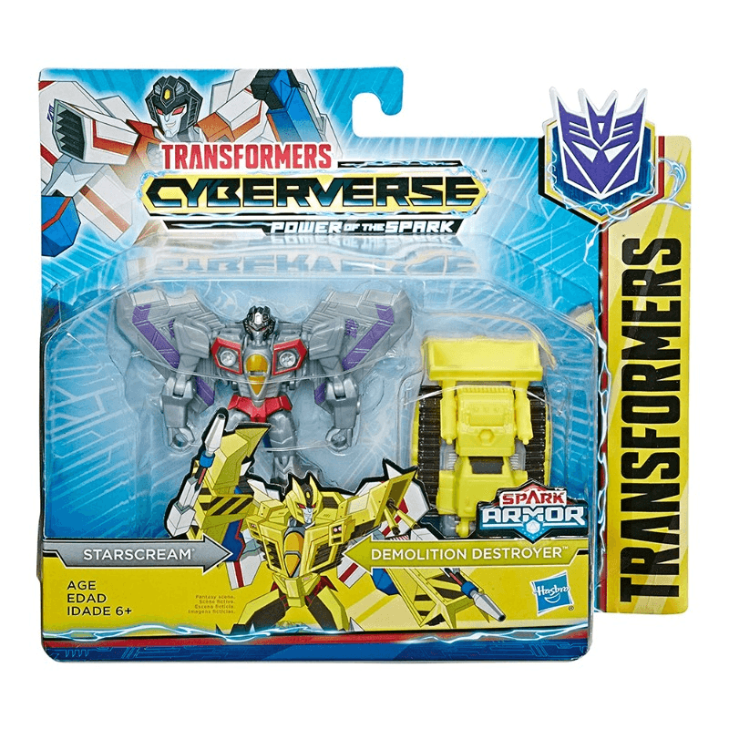 Transformers Cyberverse Starscream and Demolition Destroyer 10 cm