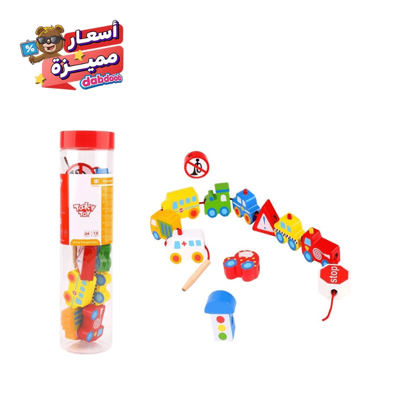 Tooky Toy Wooden Lacing Transportation