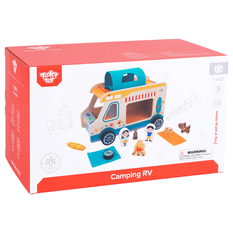 Tooky Toy Wooden Camping Van RV Playset