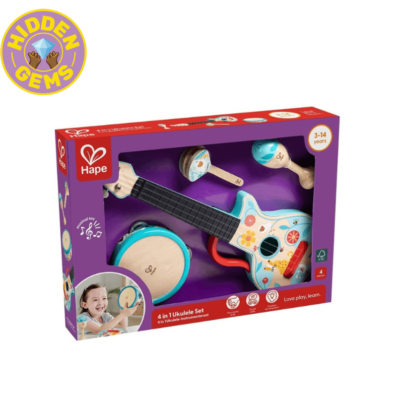 هيب - 4 في 1 مجموعة القيثارة الموسيقية