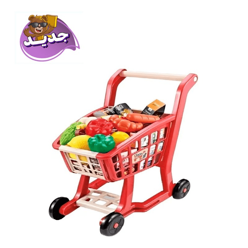 Supermarket Shopping Cart Set 41 Pcs Red