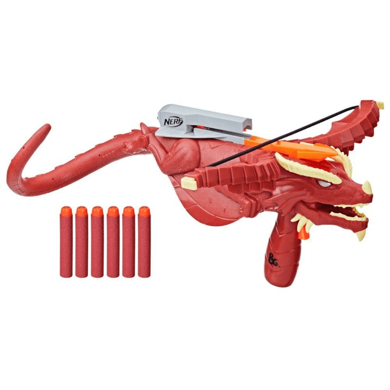 Nerf Timbershade Red Dragon Blaster with 6 darts